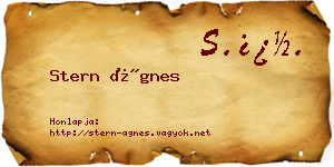 Stern Ágnes névjegykártya